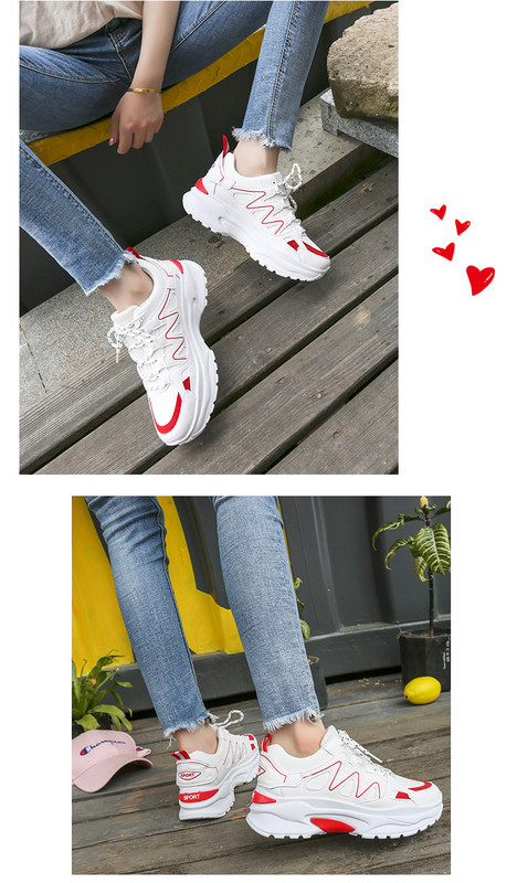 Alkalmi női tornacipő fehér színben, durva talppal