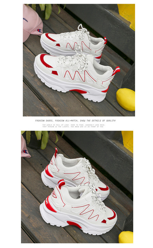 Alkalmi női tornacipő fehér színben, durva talppal