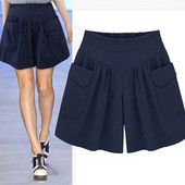 Ежедневни дамски къси панталони в три цвята широк модел