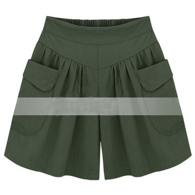 Ежедневни дамски къси панталони в три цвята широк модел