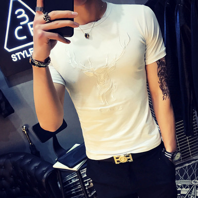 Férfi modern pólómodell Slim fekete-fehér színben