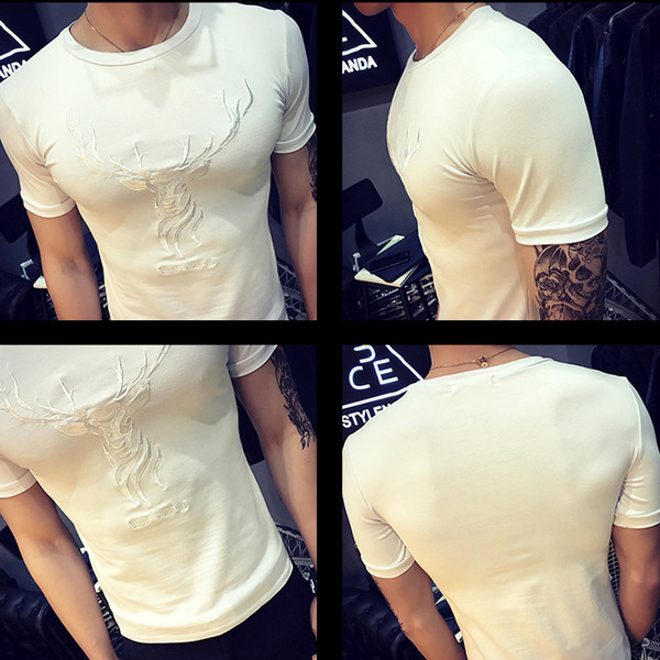 Férfi modern pólómodell Slim fekete-fehér színben