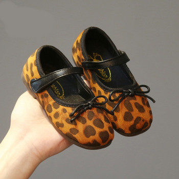 Καθημερινά  παιδικά παπούτσια για κορίτσια μελεοπάρδαλη τύπωμα και κορδέλα