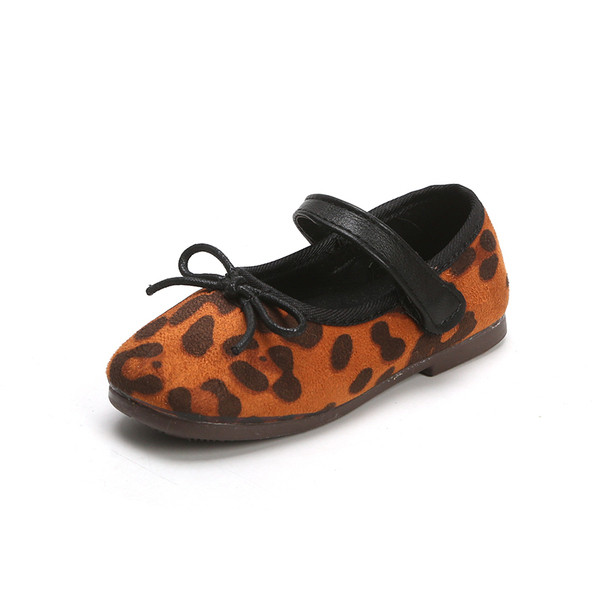 Καθημερινά  παιδικά παπούτσια για κορίτσια μελεοπάρδαλη τύπωμα και κορδέλα