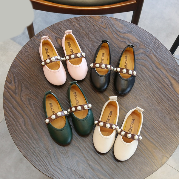 Öko bőrből készült modern gyerekcipő több színben, gyöngy elemmel