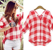 Μοντέρνο ασύμμετρο γυναικείο πουκάμισο ευρύ μοντέλο