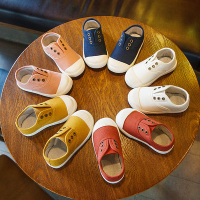 Casual children`s shoes suitable for girls and boys in several colors