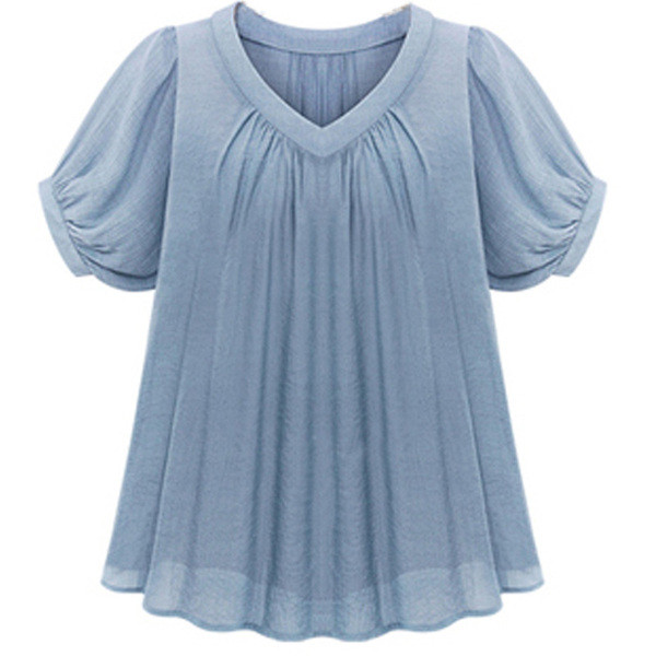 Modern női blúz három színben V-nyakkal