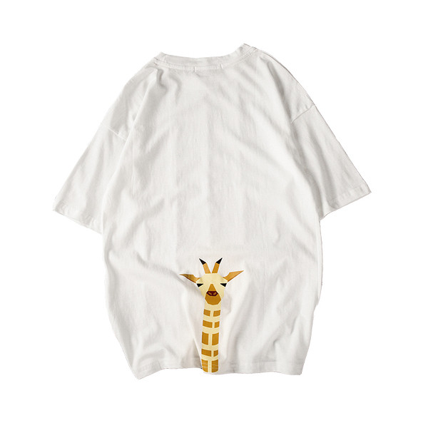 T-shirt για άνδρες με αξεσουάρ και κολάρο σε σχήμα O σε δύο χρώματα