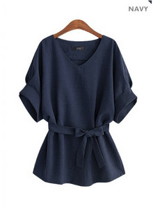 Modern női blúz, rövid ujjal, négy színben