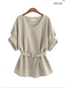 Modern női blúz, rövid ujjal, négy színben