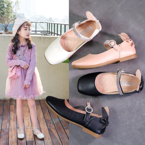 Κομψά παιδικά παπούτσια για κορίτσια με πέτρες σε τρία χρώματα