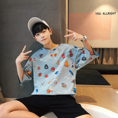 Férfi póló széles modell 3/4 ujjal, három színben