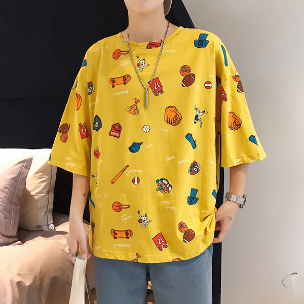 Férfi póló széles modell 3/4 ujjal, három színben