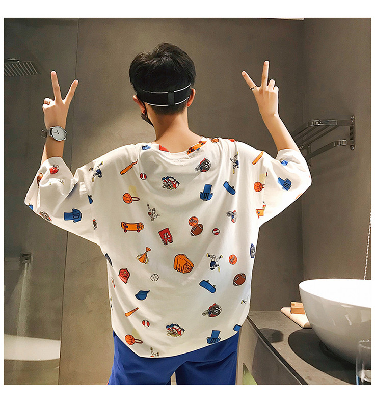 Férfi póló széles modell 3/4 ujjal, három színben