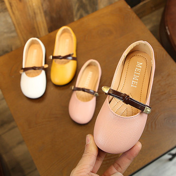 Стилни детски обувки за момичета с панделка в няколко цвята