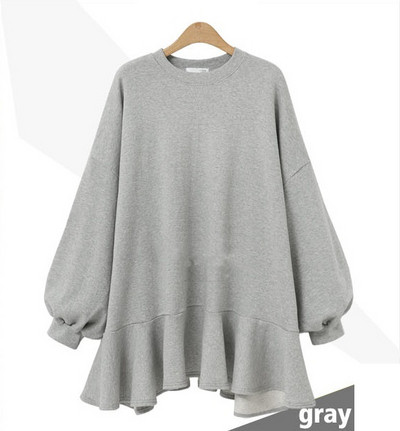 Egyszerű női vastag ruha hosszú ujjal, három színben