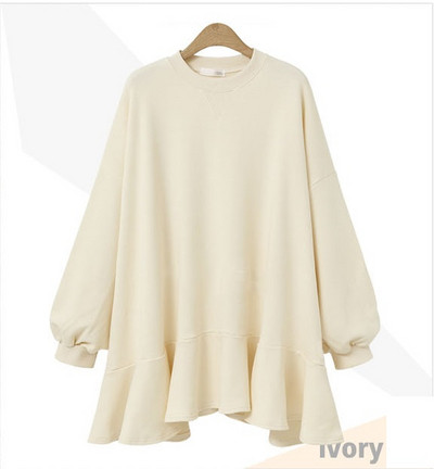 Egyszerű női vastag ruha hosszú ujjal, három színben