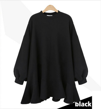 Egyszerű női vastag ruha hosszú ujjal, három színben