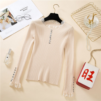 Csipkés női pulóver több színben