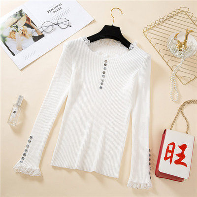 Csipkés női pulóver több színben