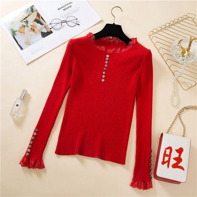 Csipkés női pulóver több színben