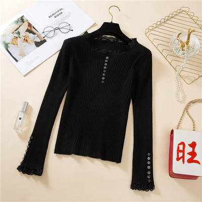 Csipkés női pulóver több színben