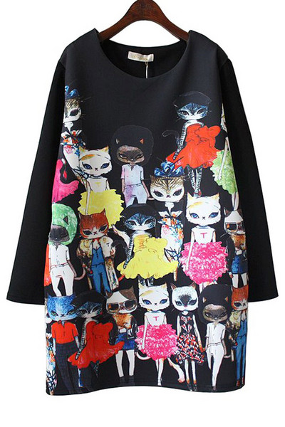 Alkalmi női tunika fekete színben, rátéttel