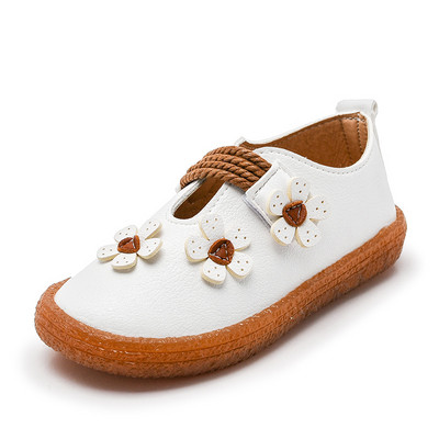 Παιδικά παπούτσια για κορίτσια σε λευκό και ροζ χρώμα