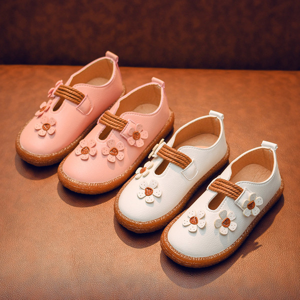 Gyermek tavaszi cipő lányoknak fehér és rózsaszín színben