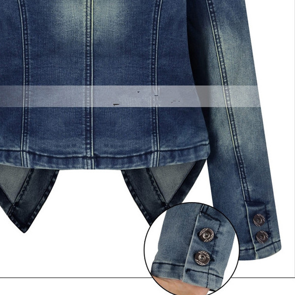 Alkalmi női farmerdzseki aszimmetrikus modell