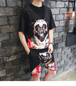 Férfi modern szett két színben, rátéttel