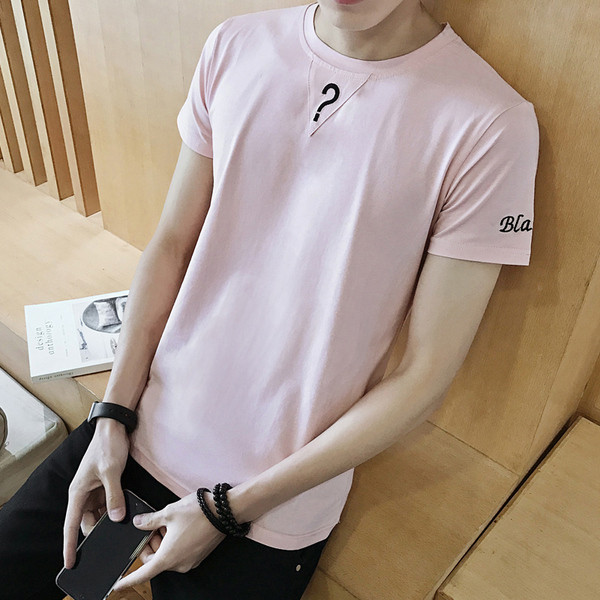 Alkalmi férfi póló rövid ujjal, felirattal három színben