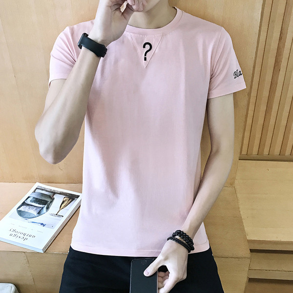 Alkalmi férfi póló rövid ujjal, felirattal három színben