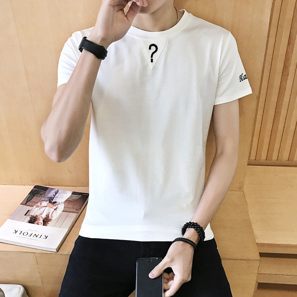 Alkalmi férfi póló rövid ujjal, felirattal három színben