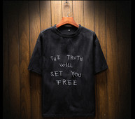 Hímzéses, rövid ujjú férfi hétköznapi póló, három színben