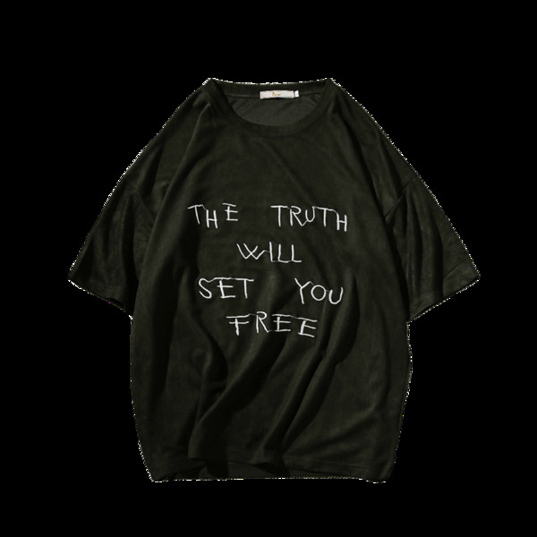 Hímzéses, rövid ujjú férfi hétköznapi póló, három színben