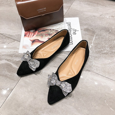 Női alkalmi cipő szalagdíszítéssel három színben