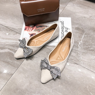 Női alkalmi cipő szalagdíszítéssel három színben