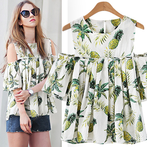 Modern női ing nyitott vállú három színben