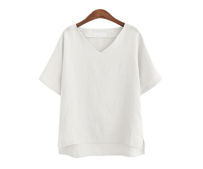 Alkalmi női póló rövid ujjal, két színben - aszimmetrikus modell