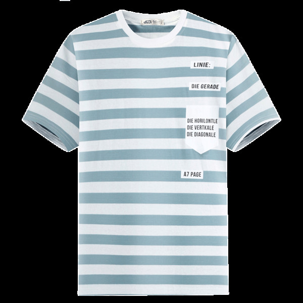 Ανδρική μπλούζα με κοντό μανίκι και τετράχρωμες επιγραφές