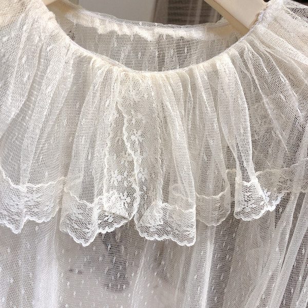 Modern női ing három színben, tüllvel