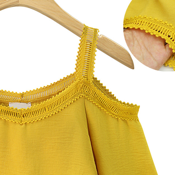 Alkalmi női blúz rövid ujjú, nyitott vállú, két színben