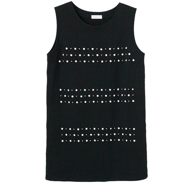 Modern női ruha fűzőlyukakkal, fekete színben