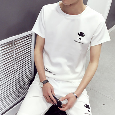 Napi férfi szett fekete-fehér felrakással