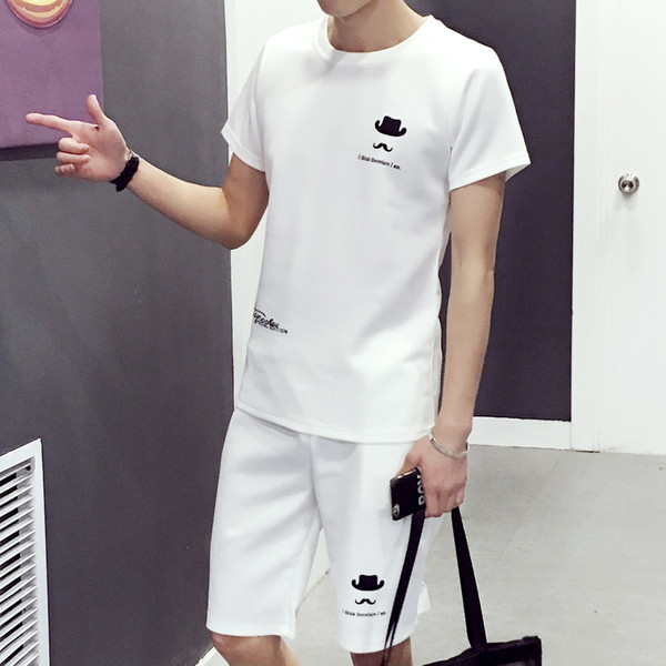 Napi férfi szett fekete-fehér felrakással