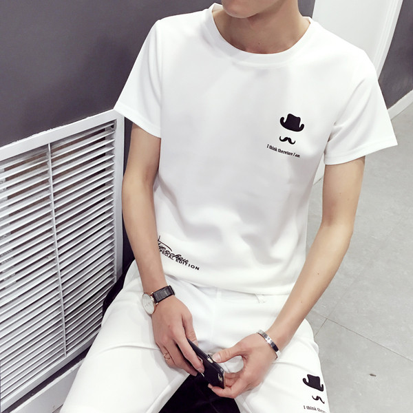 Napi férfi szett fekete-fehér felrakással