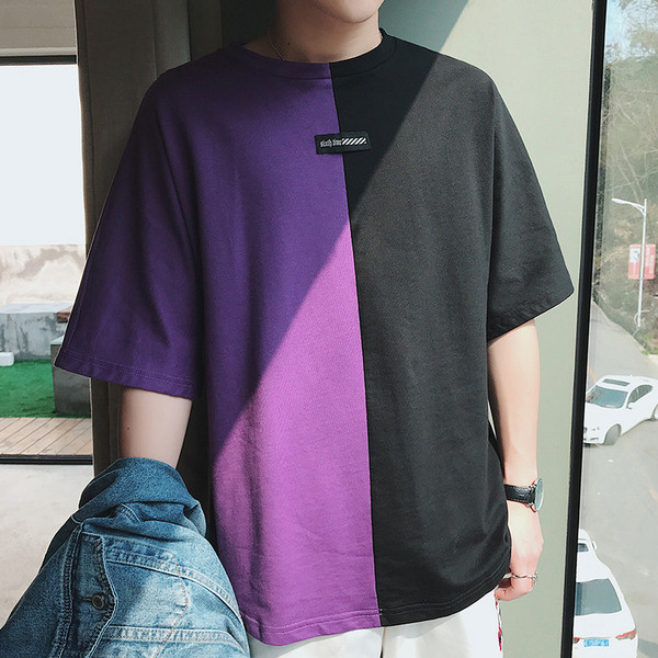 Férfi póló rövid ujjal és feliratokkal, két színben