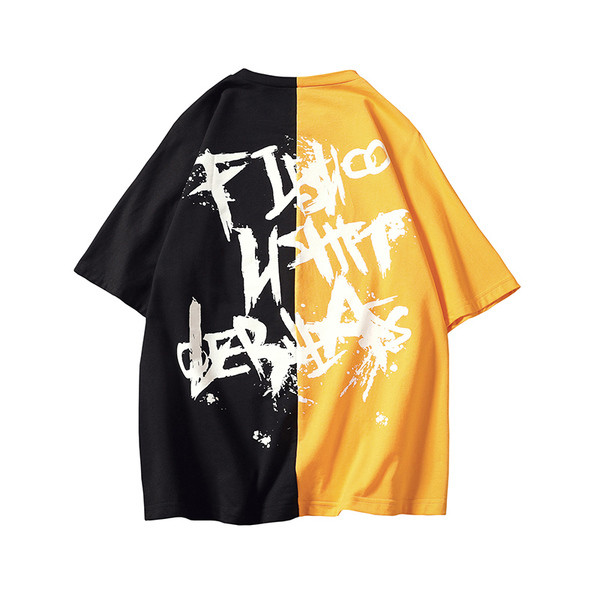 Férfi póló rövid ujjal és feliratokkal, két színben